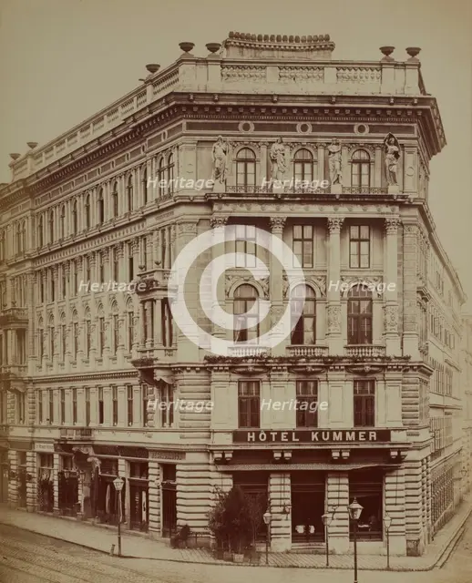 Hotel Kummer - general view, Vienna, around 1890. Creator: Ludwig Niernberger.