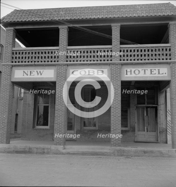 Hotel in Memphis, Texas, 1937. Creator: Dorothea Lange.