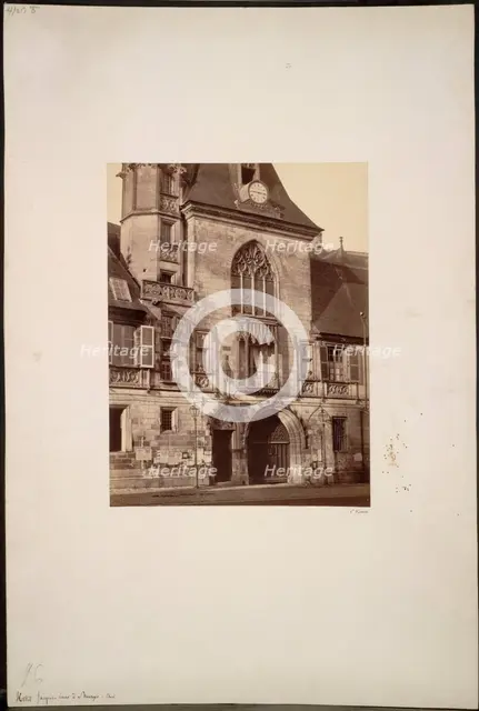 Hotel Jacques Coeur at Bourges, c. 1865. Creator: Constant Alexandre Famin (French, 1827-1888).