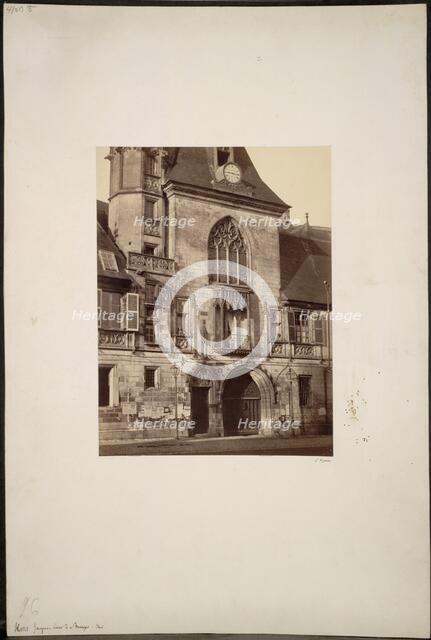 Hotel Jacques Coeur at Bourges, c. 1865. Creator: Constant Alexandre Famin (French, 1827-1888).