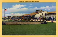 Hotel Last Frontier, Las Vegas, Nevada postcard, 1943