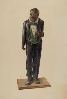 Hotel Porter Figure, 1939. Creator: Alvin M Gully