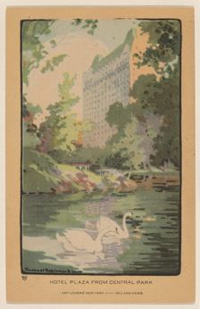 Hotel Plaza from Central Park, 1914. Creator: Rachael Robinson Elmer