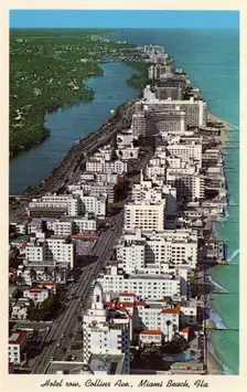 Hotel Row, Collins Avenue, Miami Beach, Florida, USA, 1964
