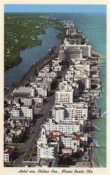 Hotel Row, Collins Avenue, Miami Beach, Florida, USA, 1964