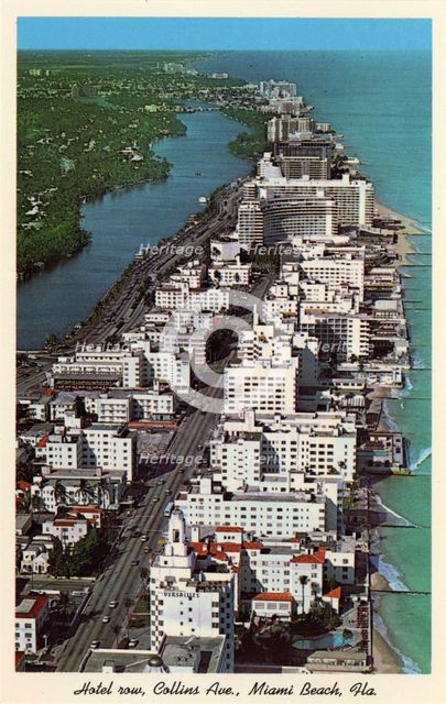 Hotel Row, Collins Avenue, Miami Beach, Florida, USA, 1964. Artist: Unknown