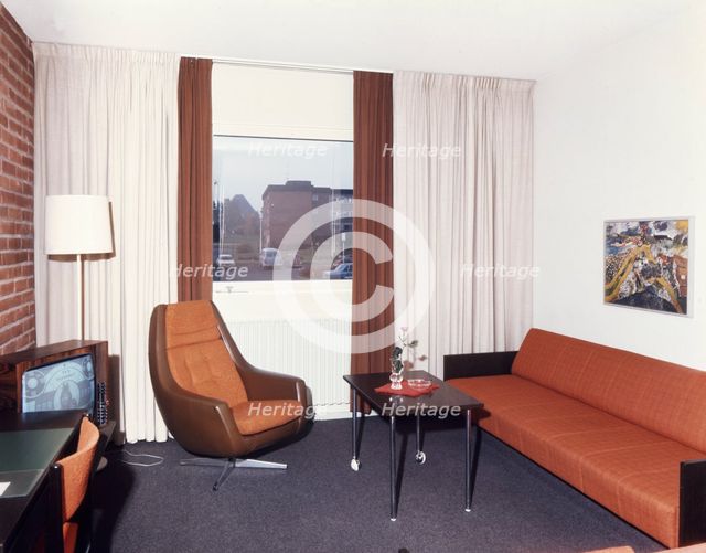 Hotel room, Skövde, Sweden, 1971. Creator: Torkel Lindeberg.