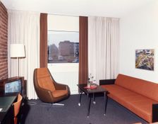 Hotel room, Skövde, Sweden, 1971. Creator: Torkel Lindeberg