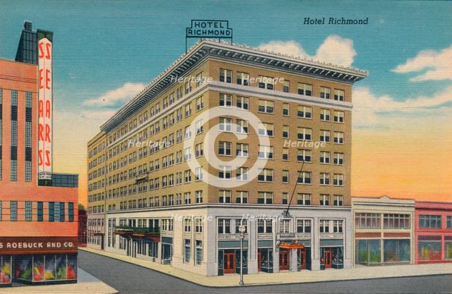 Hotel Richmond, Augusta, Georgia, 1943. Artist: Unknown