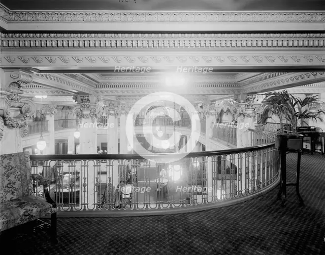 Hotel Utica, a mezzanine view, Utica, N.Y., between 1905 and 1915. Creator: Unknown.