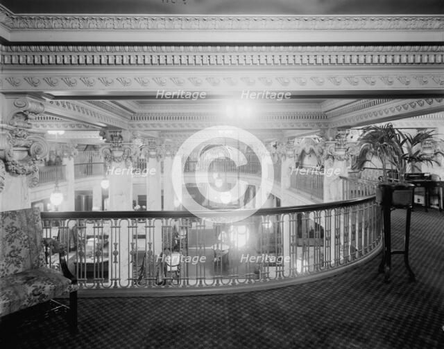 Hotel Utica, a mezzanine view, Utica, N.Y., between 1905 and 1915. Creator: Unknown.