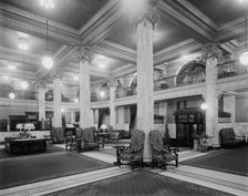 Hotel Utica, reception lobby, Utica, N.Y., between 1905 and 1915. Creator: Unknown