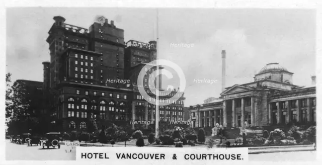 Hotel Vancouver and Courthouse, Canada, c1920s. Artist: Unknown