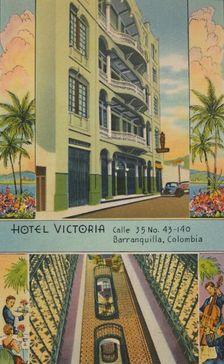 Hotel Victoria: Calle 35 No.43-140, Barranquilla, Colombia c1940s