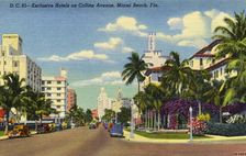Hotels on Collins Avenue, Miami Beach, Florida, USA, 1941