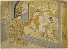 Hotoke Gozen Dancing before Taira no Kiyomori, 1765. Creator: Suzuki Harunobu