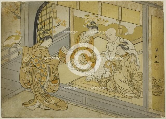 Hotoke Gozen Dancing before Taira no Kiyomori, 1765. Creator: Suzuki Harunobu.