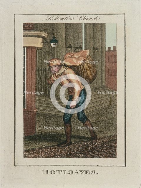 'Hotloaves', Cries of London, 1804. Artist: Anon