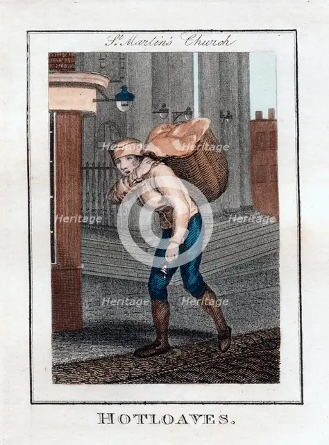 'Hotloaves', St Martin's Church, London, 1805. Artist: Unknown