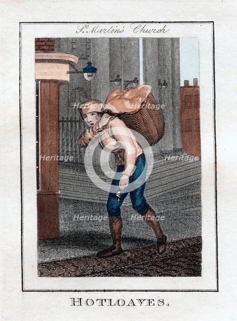 'Hotloaves', St Martin's Church, London, 1805. Artist: Unknown
