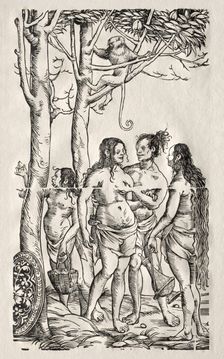 Hottentots with herd. Creator: Hans Burgkmair (German, 1473-1531)