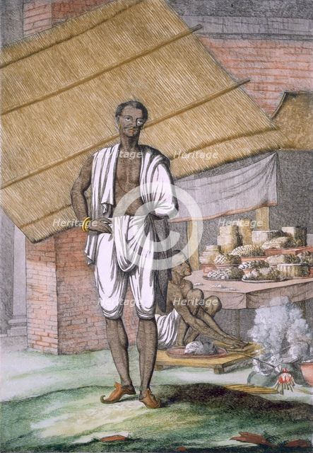 Houalouays', a confectioner or pastry cook, pub. 1808-12. Creator: Franz Balthazar Solvyns (1760-1824).