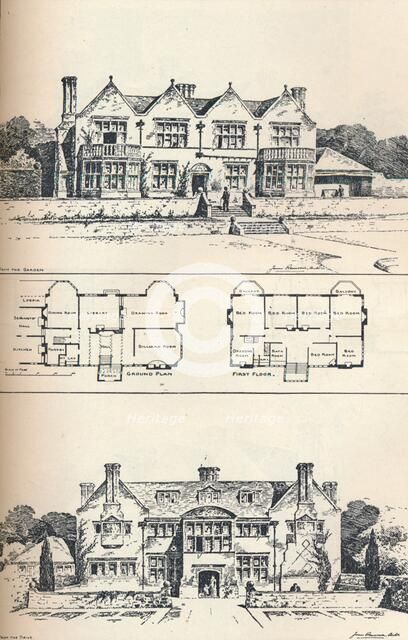 'Houghton Grange, near Huntingdon', c1897. Artist: Unknown.