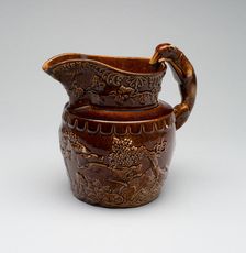 Hound-Handled Pitcher, c. 1850. Creator: Unknown