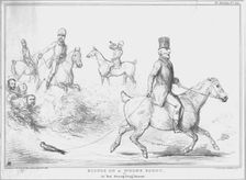 Hounds on a Wrong Scent, or the Red Herring Drag illustrated 1836. Creator: John Doyle