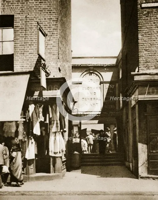 Houndsditch clothing market, London, 20th century.  Creator: Unknown.