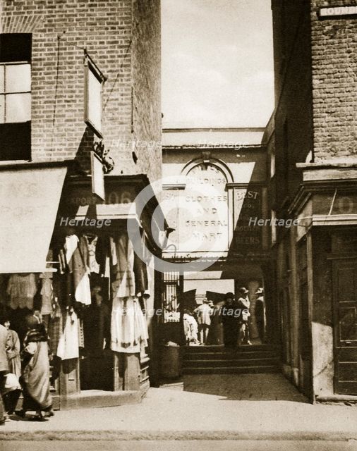 Houndsditch clothing market, London, 20th century.  Creator: Unknown.