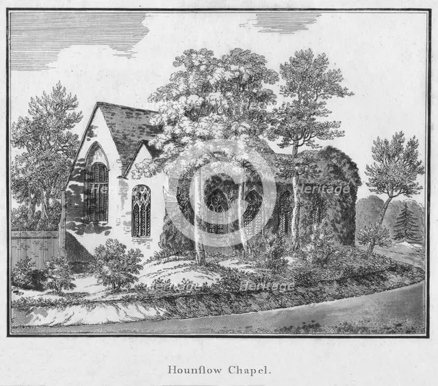 'Hounslow Chapel', c1792. Artist: Unknown.
