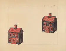 House Coin Bank, c. 1938. Creator: Alf Bruseth