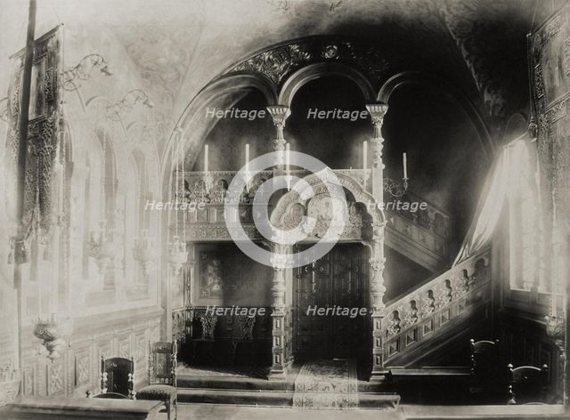 House Chapel at the Stroganov palace in Saint Petersburg, after 1879. Artist: Bianchi, Giovanni (1812-1893)