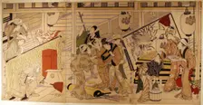 House cleaning in preparation for the New Year, Japan, late 1790s. Creator: Kitagawa Utamaro