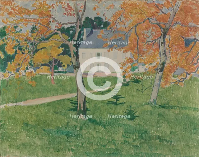 House among trees. Pont-Aven, 1888. Artist: Bernard, Émile (1868-1941)