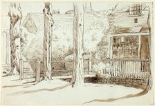 House and Old Trees, n.d. Creator: Henry Stacy Marks