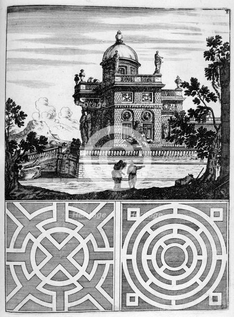 House and garden design, 1664. Artist: Georg Andreas Bockler