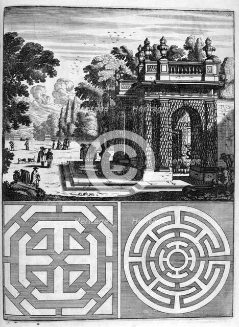House and garden design, 1664. Artist: Georg Andreas Bockler