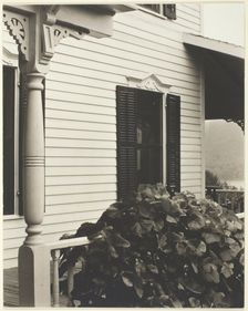 House and Grape Leaves, 1934. Creator: Alfred Stieglitz