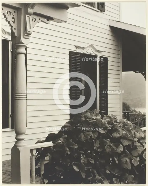 House and Grape Leaves, 1934. Creator: Alfred Stieglitz.