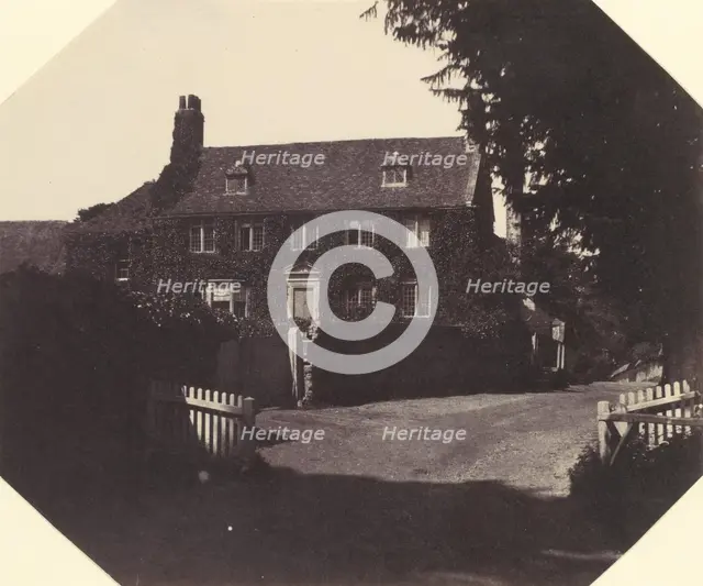 House and Picket Fence, 1850s. Creator: Unknown.