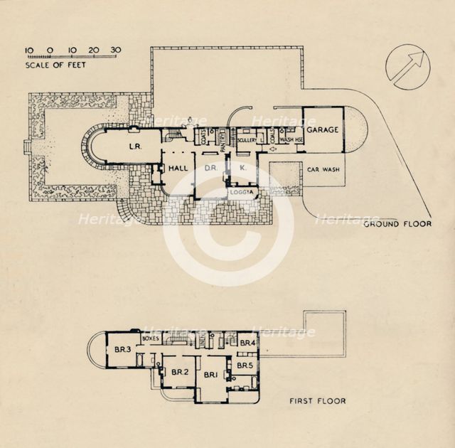 'House at Burn Bridge by The Late John Procter, F.R.I.B.A.', 1942. Artist: Unknown.