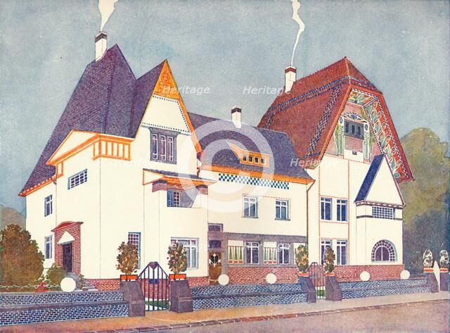 House at Darmstadt, designed by Professor Joseph Olbrich, c1900 (1901-1902). Artist: Josef Maria Olbrich.