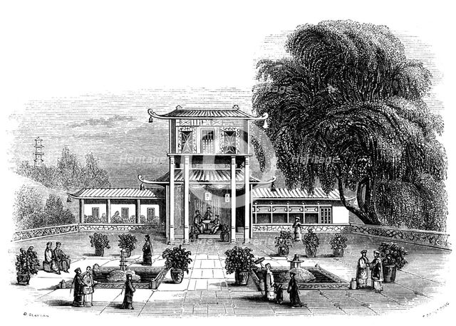 House at Ningbo, China, 1847.Artist: Armstrong