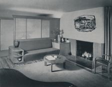 House at Pomona, California - the living room from the other side of the partition 1942