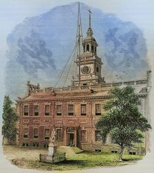 House at Philadelphia in which the first congresses were held, 19th-century. Creator: Unknown