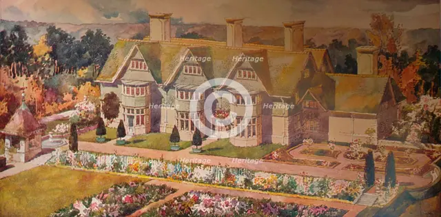 'House at Troon, Ayrshire', c1910. Artist: Arnold Mitchell.