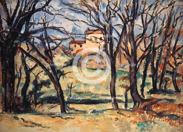 'House behind Trees on the Road to Tholonet', c1885. Artist: Paul Cezanne