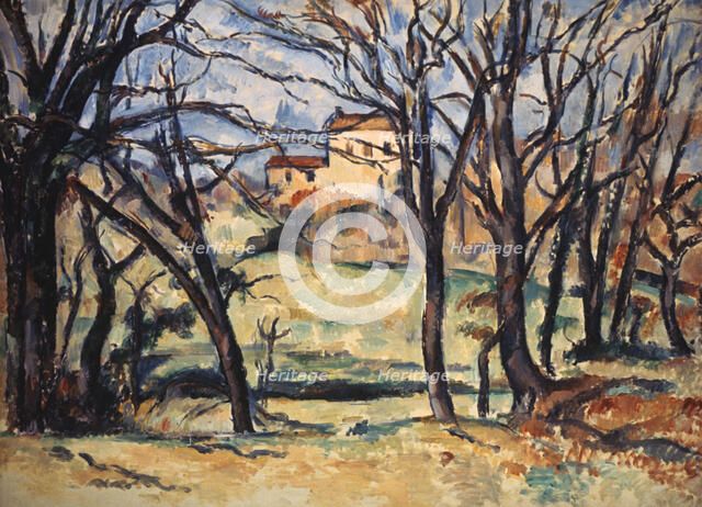 'House behind Trees on the Road to Tholonet', c1885. Artist: Paul Cezanne
